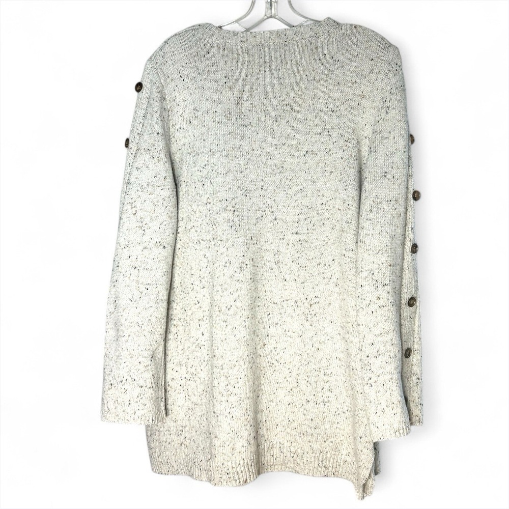 Lane Bryant Women's Knit Sweater Beige Button Wide Sleeve Size 14/16‎ - Picture 2 of 6
